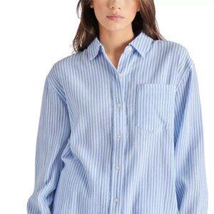 Steve Madden -  Women's Juna Cotton Striped Collar Shirt (Size S)